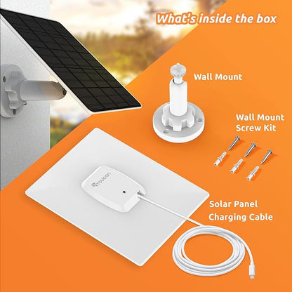 TOUCAN S4 Wireless Security Camera + Solar Panel Charger Bundle 2K Quad HD Battery Powered Outdoor Camera, Motion Detection Alerts, Two-Way Audio, Night Vision, No Subscription Required