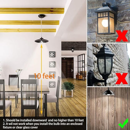 LUXON 9W BR25 Radar Motion Sensor Light Bulbs, Detector Dusk to Dawn 90W Equivalent,Smart Led Lamp Lighting,Indoor Auto On/Off E26 Base Cool White 6000K