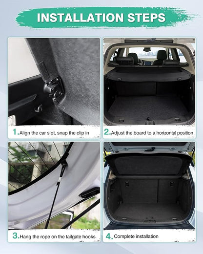 Powerty Cargo Cover for 2023-2025 Honda HRV HR-V, Trunk Cover Privacy Screen Rear Cover Cargo Security Shade for HRV Accessories