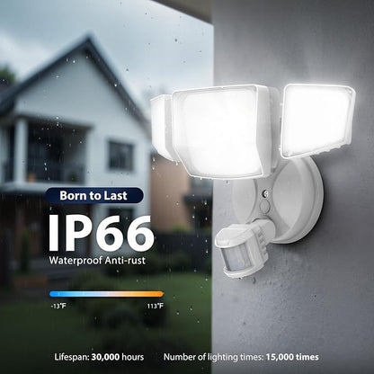 Onforu Outdoor Motion Sensor Light, Dusk to Dawn Outside Lighting, White