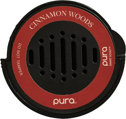 Pura Car Scent Refill - Fragrance for Pura Car Diffuser - Clean & Safe Luxury Diffuser Scent - Long-Lasting Fragrance for 30 Days of Aroma - Cinnamon Woods