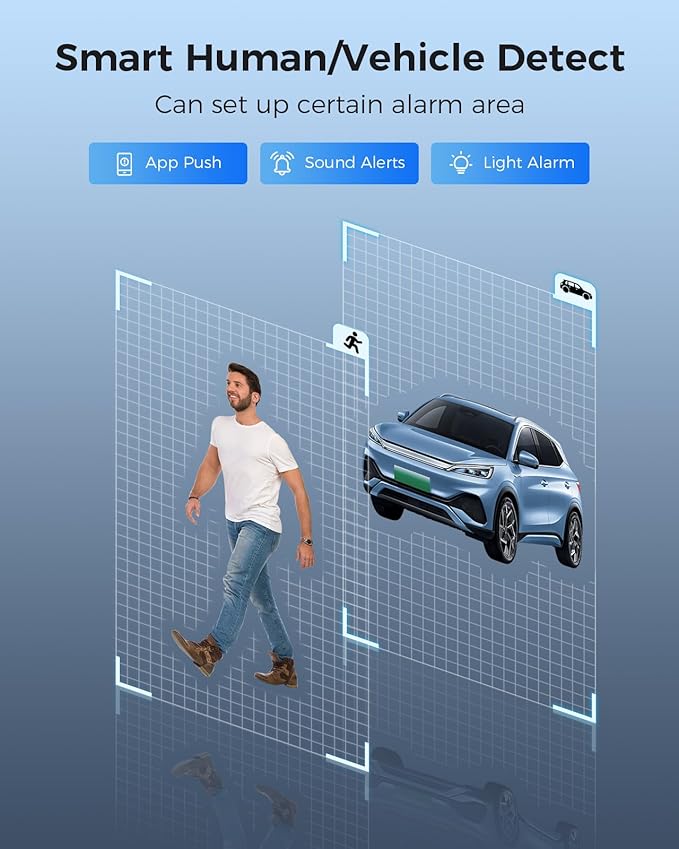 Hiseeu [4K HD+121°Wide View] 8MP PoE Camera, IP Camera, Human Vehicle Detect, 2 Way Audio, 0 Fees, Color Night Vision, IP 67 Waterproof, 3840 × 2160 p, 25fps, SD Card Storage, Work PoE NVR
