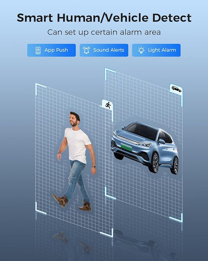 Hiseeu [12MP HD] 12MP PoE IP Camera, Security Camera Outdoor&Indoor, Human Vehicle Detect, 121° Wide View, 2 Way Audio, 3840 * 2880p, 20fps, Color Night Vision, IP 67 Waterproof, Work PoE NVR