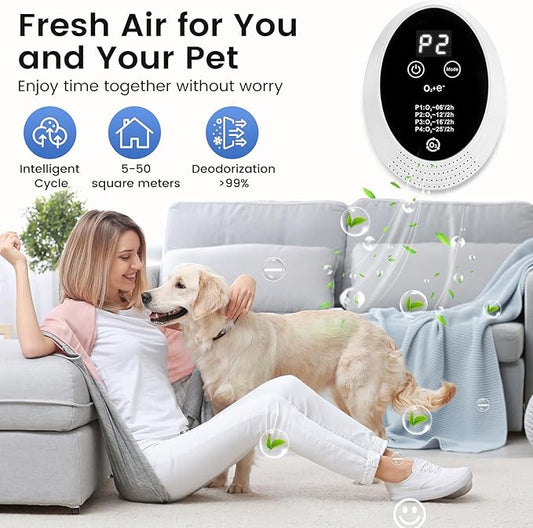 Limpin Air Purifier for Cat Litter Box, Pet Odor Control Air Cleaner & Cat Litter Deodorizer for Pet Room, Mini Air Freshener for Bathroom, Bedroom, Kitchen, Closet & Small Spaces