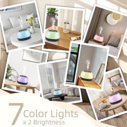 Marchred 300ML Essential Oil Diffuser - 8-Hour Aromatherapy with Remote Control, 7-Color LED Lights, 4 Timer Settings for Home