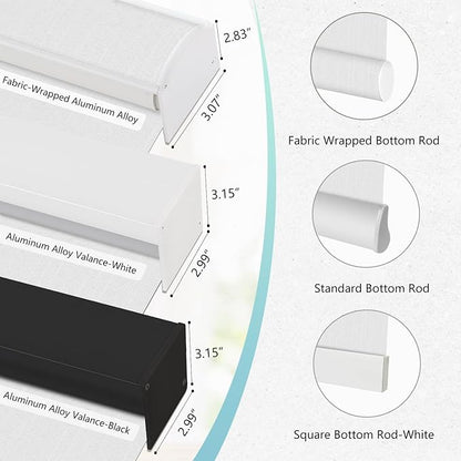 Aprilsmart Motorized Blinds with Remote,Light Filtering Motorized Roller Shades Work with Apple Homekit,Alexa,SmartThings,Google Home,Customize Blinds(Essential White-55)