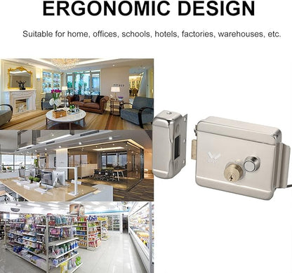 Smart Electric Gate Door Lock Secure Electric Metallic Lock Electronic Door Lock Door Access Control for Home Office Apartment Warehouse