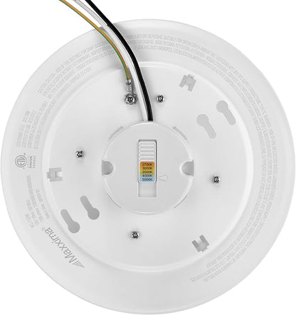 Maxxima 7.5 in. LED Flush Mount Ceiling Light Fixture, 1200 Lumens, 5 CCT 2700K/3000K/3500K/4000K/5000K, Round Disk Light, Dimmable, Recessed Can or J-Box Install