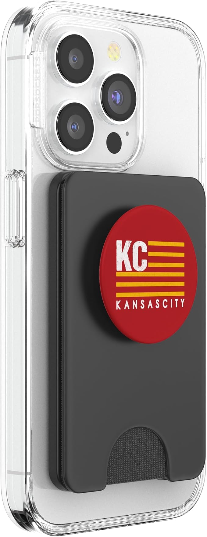 KC Red & Yellow Kansas City USA Flag Kc Red American Flag Kc PopSockets PopWallet for MagSafe