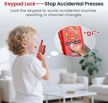 CallToU Caregiver Pager Wireless Alert Button Home Wireless Intercom System | Easy Use, Red Walkie Talkies for Seniors Long Range Room Intercoms 2 Way Radio for Elderly/Patient/Adults/Home/Office