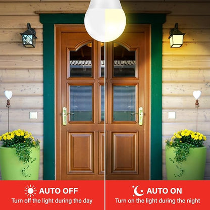 Sengled Dusk to Dawn Light Bulbs Outdoor, 3000K Soft White, A19 LED Sensor Light Bulb, 75 Watt Equivalent, 1200LM, Automatic Photocell Light Bulb for Outdoor Lighting, 4 Pack