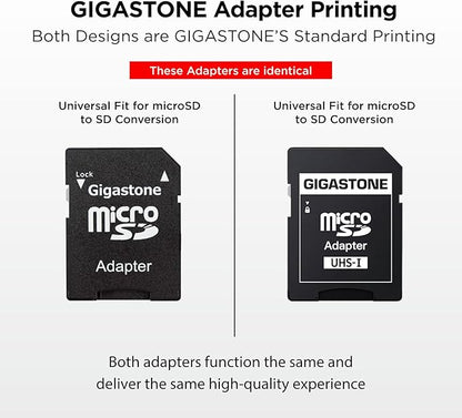 GIGASTONE 64GB Micro SD Card, A1 V30 4K Video Recording, Surveillance Security Cam Action Camera Drone Professional, 90MB/s Micro SDXC UHS-I A1 Class 10, with Adapter