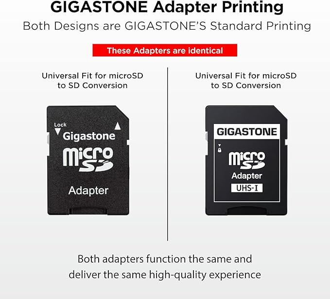 GIGASTONE 8GB Micro SD Card 5-Pack, High Read Speed up to 80MB/s. Ideal for Portable Full HD Video, U1 C10 Micro SDHC UHS-I Card with 2 Mini Cases and 1 SD Adapter.