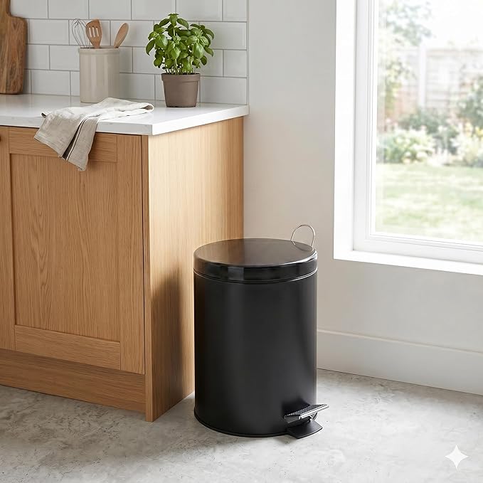 Honey-Can-Do International, LLC TRS-05170 Step Trash Can, 12-Liter 3-Gal, Black