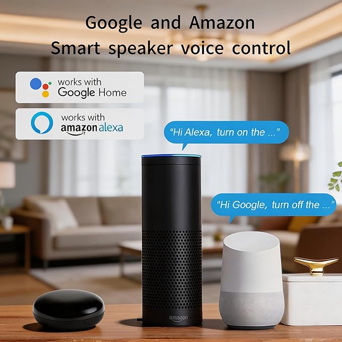 WiFi Smart IR Blaster, IR Remote Control Hub for Smart Home Automation, Universal Remote Control for TV AC AUD STB, Compatible with Alexa & Google Assistant