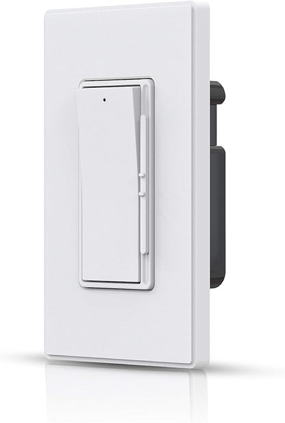 Coby Slide Dimmer Switch for 300W Dimmable LED/CFL and 600W Incandescent/Halogen Light Lamp Bulbs, Single Pole or 3-Way, Rocker Paddle w/Wall Plate, UL Listed, Pack of 2