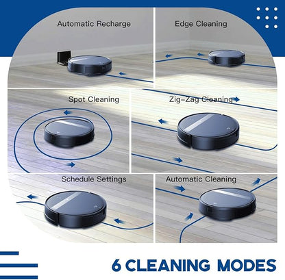 Kilgone Robot Vacuum and Mop Combo 2300Pa for Pet Hair | Robotic Vacuum Cleaner with WiFi/Alexa/App | Auto Recharge & Tangle-Free | Ultra-Slim Quiet 2.8" for Hard Floors, Low-Pile Rugs