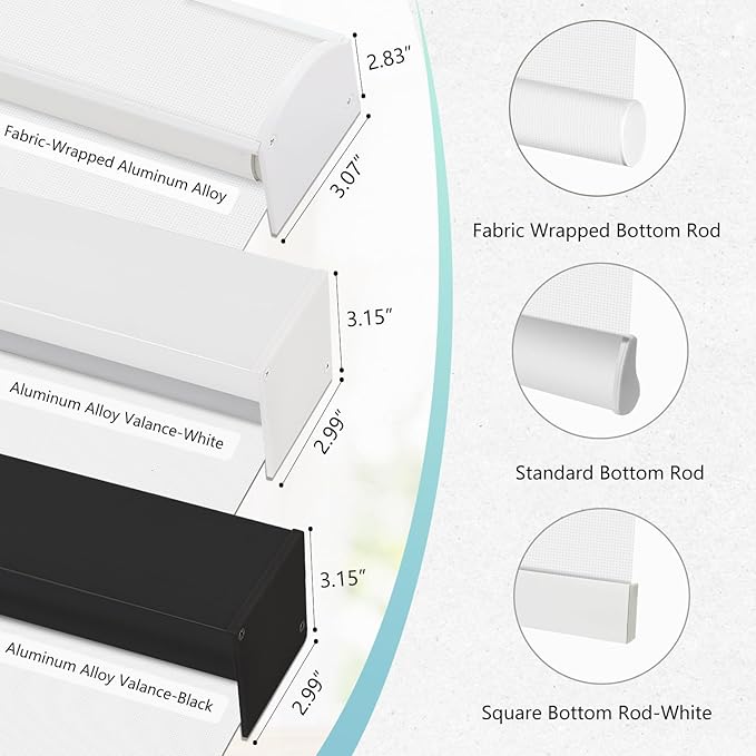 Aprilsmart Motorized Blinds with Remote,Light Filtering Motorized Roller Shades Work with Apple Homekit,Alexa,SmartThings,Google Home,Customize Blinds(Aventus Ice-51)