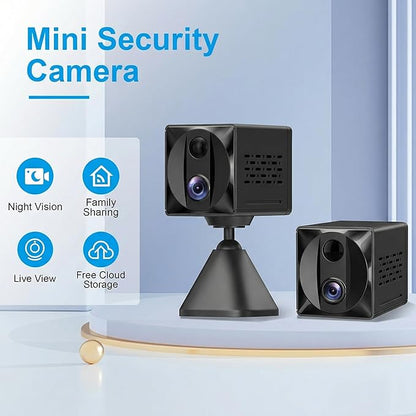 ZTTAOLII 5G WiFi Hidden Spy Camera 4K HD Mini Camera Indoor Security Cam,SD Card Storage & App Control, Night Vision, Wireless Mini Cameras for Home/Baby/Pet