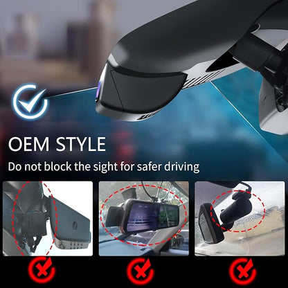 Mangoal Front 4K & Rear 1080p Dash Cam Custom fit for Mazda 3 2024 2025 2026(Model B), UHD 2160P Video, GPS, Free App & WiFi, 128GB Card