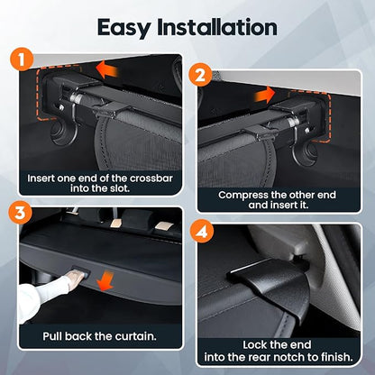 Powerty Retractable Cargo Cover for 2020-2025 Hyundai Palisade, Carbon Fiber Texture Trunk Cover Privacy Screen Rear Security Shade for Palisade Accessories