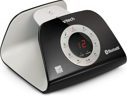 VTech VS122 DECT 6.0 Retro Design Cordless Phone with Answering System, Smart Call Blocker and Bluetooth Connect to Cell Full-Duplex Speakerphone Landline Phone for Home Office