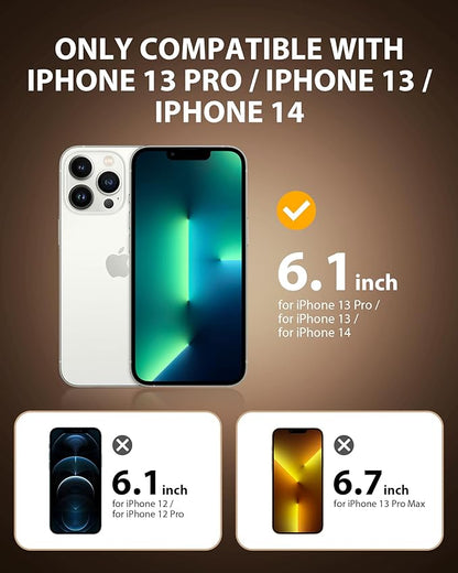 PAPIKISS Compatible for iPhone 13/iPhone 14/iPhone 13 Pro Privacy Screen Protector 6.1 inch Display, Gradient Colorful Anti Spy Blue Light HD Tempered Glass Easy Installation