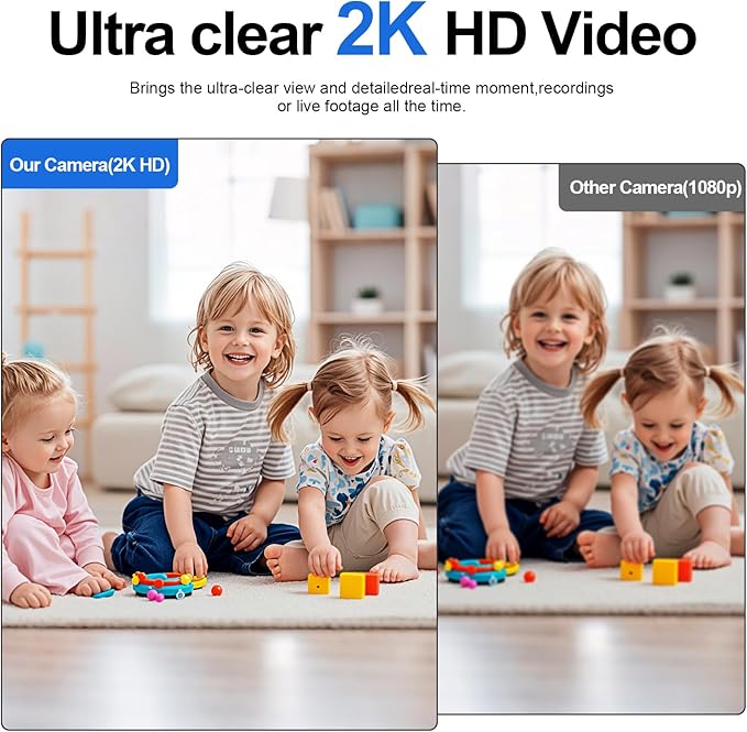 Mini Camera, 2K WiFi Ultra HD Indoor Surveillance Camera – Supports Remote Monitoring via Mobile App, Equipped with Motion Detection and Auto Night Vision, Ideal for Home and Office Security