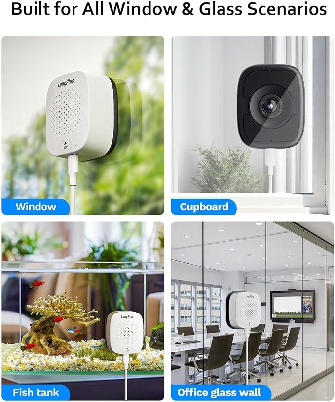 LongPlus 8MP 4K Window Security Camera, WIFI6 Indoor Window Camera