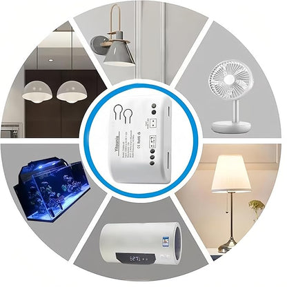 1 Channel Tuya Smart Life WiFi Momentary Inching Self-Locking Relay Switch Module,DC 7-32V/USB 5V Wireless Remote Control with RF Bluetooth, Compatible with Alexa Goolge Home (1CH)