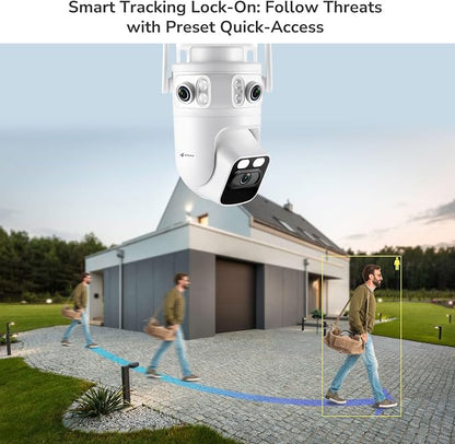 Kittyhok Home Security Camera System Wireless, 2K Triple Lens Cameras