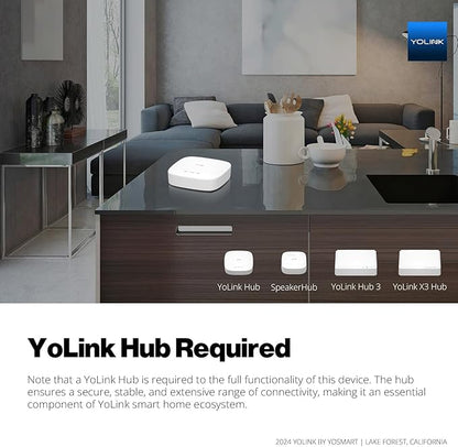 NSF Certified YoLink FlowSmart All-in-One Smart Water Meter & Auto Shutoff for 1.5" Pipes, LoRa Long-Range, Real-Time Leak Detection, 10-Year Battery, 80+ Device Ecosystem, Hub Required