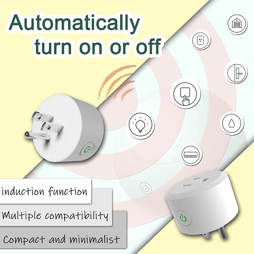 Wireless PIR Motion Sensor Switch with Outlet Adjustable Sensing/Delay Dual Wiring - Brightness Sensing for Home Office Garage Bedroom - Easy Install for Lights Fans