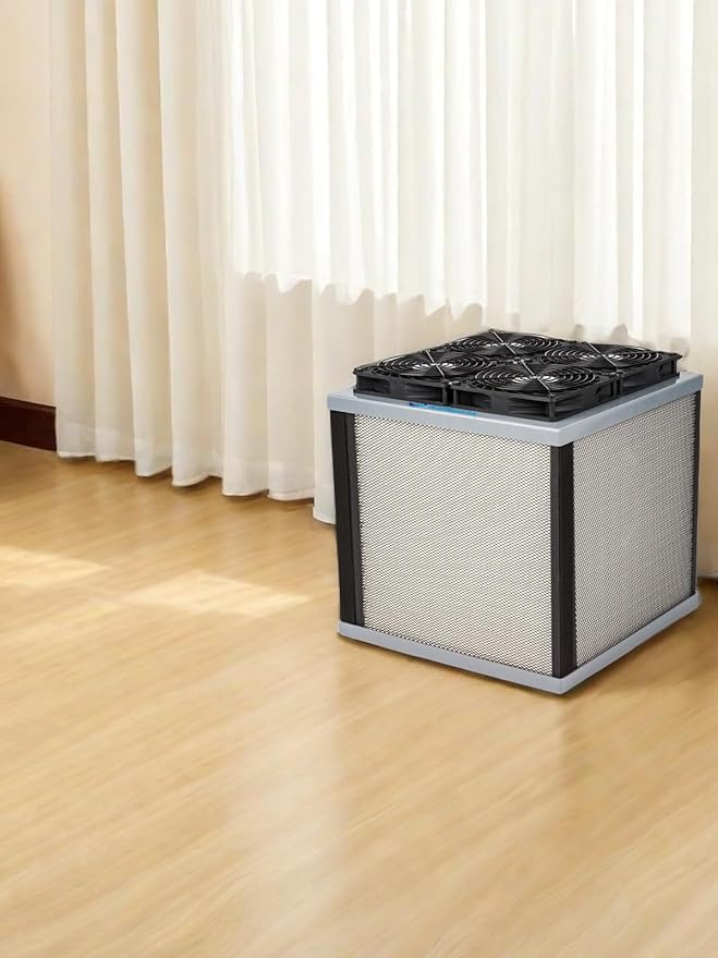 3Pro, Air purifer for house up to 3100ft2, CADR super large 413cfm, collapsible and portable, can be packed into a 20" suitcase.