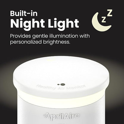 AprilAire ZAWTHCPV Smart Indoor 5-in-1 Wi-Fi Air Quality Monitor (CO2, VOC, PM 2.5, Particulate Matter, Humidity and Temperature), App Controlled IAQ Monitor for Home Air Quality Sensor