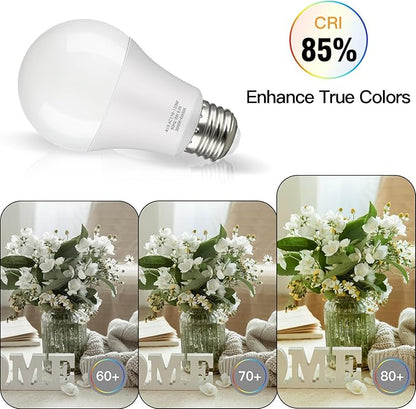OUTON A19 LED Light Bulb with Remote Control, Efficient 9W LED Bulb (60Watt Equivalent), 810 LM, Dimmable, 3000K-6000K, E26 Base, Light Bulb with Timer for Living Room, Bedroom, 1Bulb & Remote