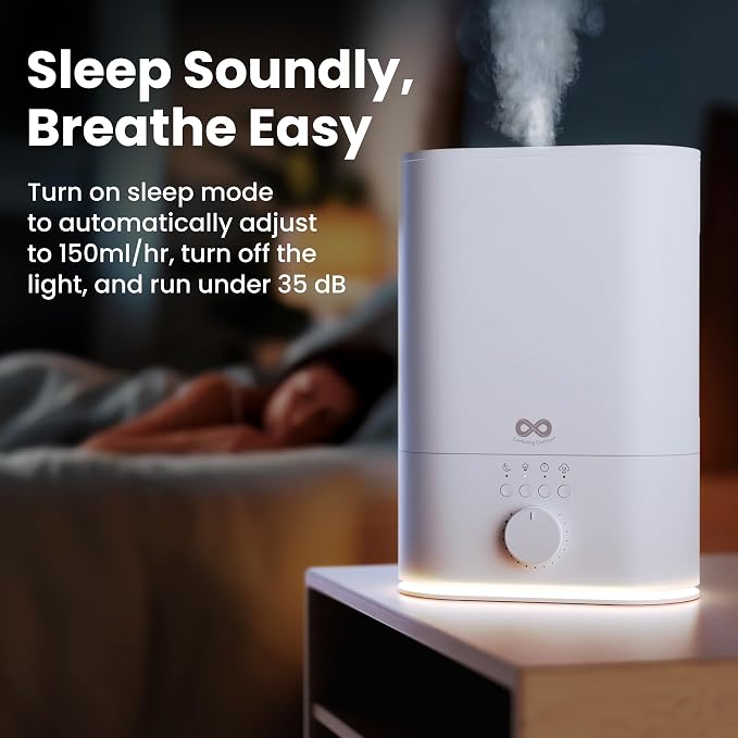 Everlasting Comfort 6L Humidifiers for Bedroom, Quiet 50HR Runtime No-Filter Supersized Cool Mist Humidifier Large Room for Whole House, Plants, Baby Nursery, Allergies, Dry Skin, Congestion, Indoor