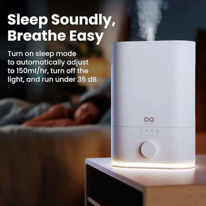 Everlasting Comfort 6L Humidifiers for Bedroom, Quiet 50HR Runtime No-Filter Supersized Cool Mist Humidifier Large Room for Whole House, Plants, Baby Nursery, Allergies, Dry Skin, Congestion, Indoor