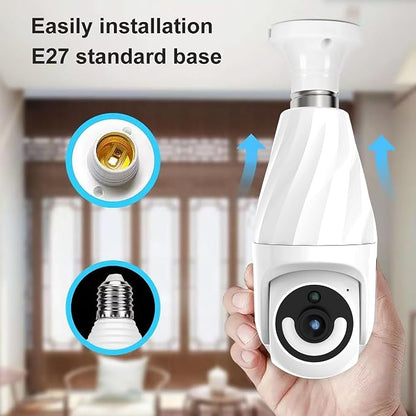 Ameyes Dog/Pet Camera for Home Security with Light Socket, 1080P Indoor/Outdoor Wireless Camera, 2.4&5GHz WiFi Camera with Phone App, Color Night Vision, Motion Detection, Compatible with Alexa