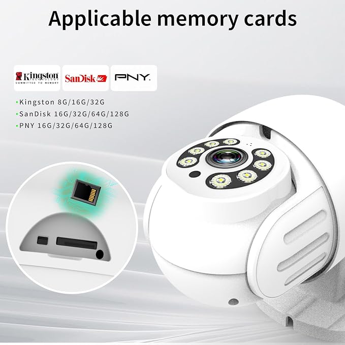Security Camera Outdoor, E3Z 3MP PTZ 360° IP65 Weatherproof, AI Motion Tracking, Full-Color Night Vision, 2-Way Audio, TF/Cloud Storage