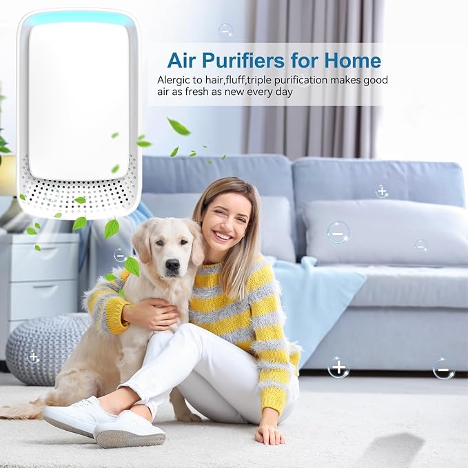 4Pack Plug In Air Ionizers for Home,Negative Ion Air Purifier -Plug In Air Freshener for Home, Office, Bathroom and Living Room,Portable Ion Air Purifiers Odor,Pets Smell (4)