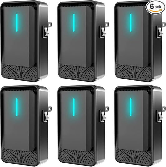 6 Pack Plug-In Negative Ion Air Purifiers for Small Rooms, Filter-Free