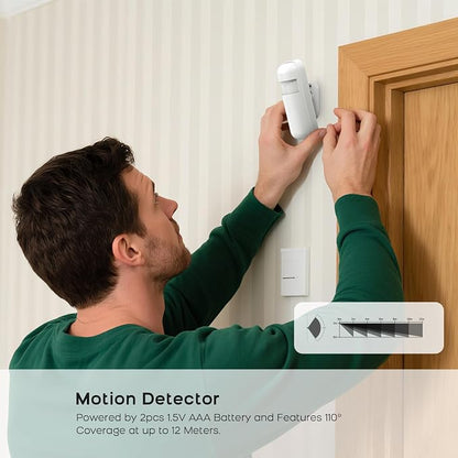 PGST Home Alarm System with 2K HD Camera for Apartment,Kids Safety,Office | WiFi+GSM/4G,8Contact Sensor+2 Motion Sensor,No Monthly Fees,No Pairing Required,Quick Installation with Instant App Alerts