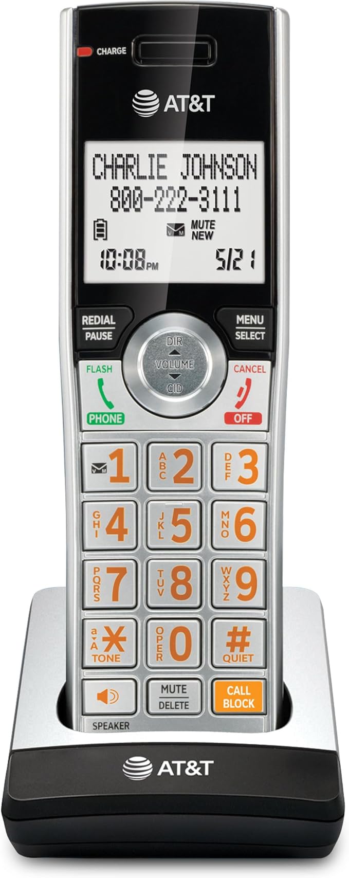 AT&T CL80107 Additional Handset for CL82x07, CL82x57, CL82x67, CL83x07, CL84x07 Series Cordless Phone