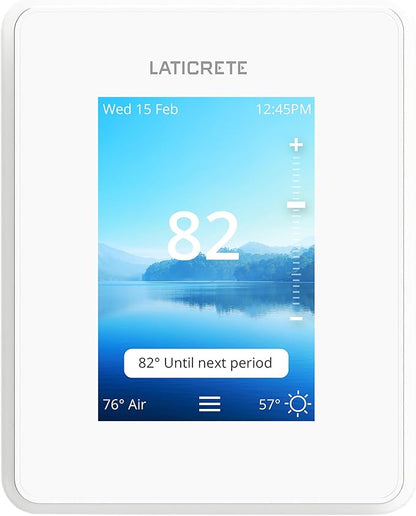 Laticrete 0804-0404-TW Strata Heat Smart Touch LCD WiFi Programmable Floor Heating Thermostat