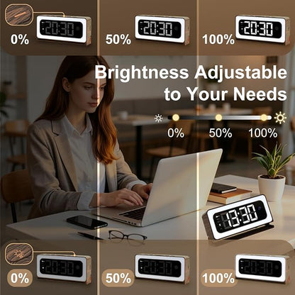 Clock Camera, 2K Wireless Indoor Camera, 2.4G & 5GHz Dual Band WiFi, Indoor Security Camera for Baby Pet Monitor, Color Night Vision, Motion Alerts, Remote View,3-Level Night Light