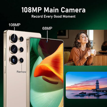I25 Ultra: 6.99" FHD+ Android 14 Smartphone | 12GB+512GB | 108MP+68MP Camera | 7000mAh Battery | Built-in Stylus Pen | Blazing Fast Performance (Desert Titanium)
