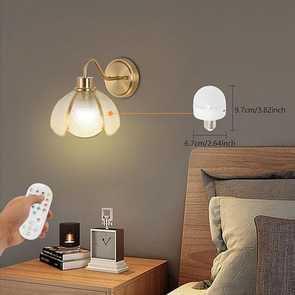 Rechargeable Light Bulb RGB Bulb with Remote, 2000 mAh LED w/Timer & Dimmable, Portable Emergency Operated Bulb w/Hook, Camping Lantern for Tent Hiking Fishing Outdoor Home Power Failure