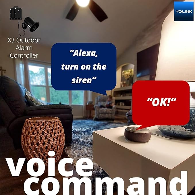 YoLink X3 Version Outdoor Alarm Controller, Ruggedized Battery-Powered Siren/Alarm/Relay Controller, Up to 1/4 Mile Range, 130dB Siren, Alexa, Google, IFTTT, Hub Required for Full-Functionality!