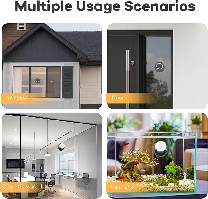 Rxuze 2.5K 4MP Indoor Window Camera, Wireless Cameras for Home Security